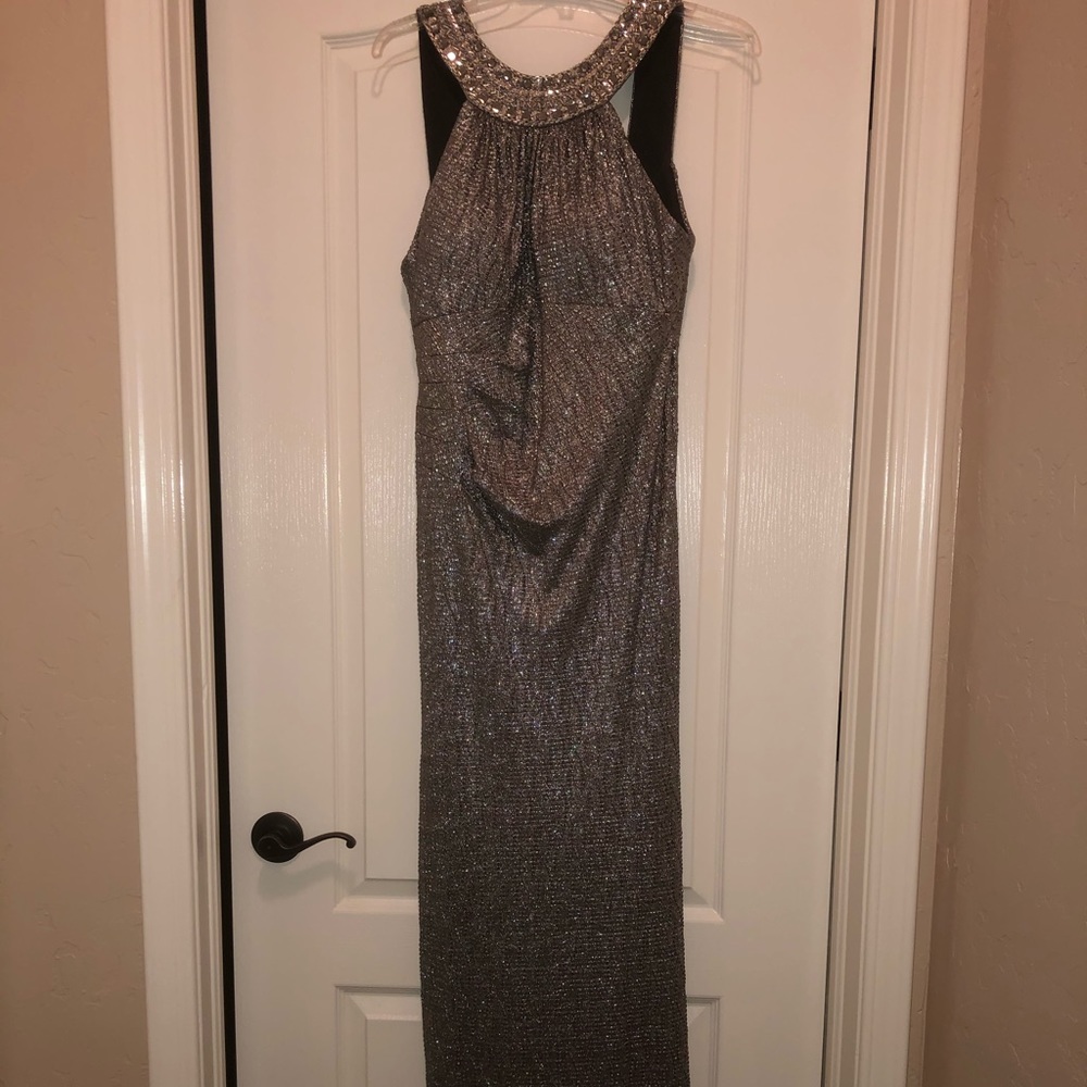 Silver ball gown